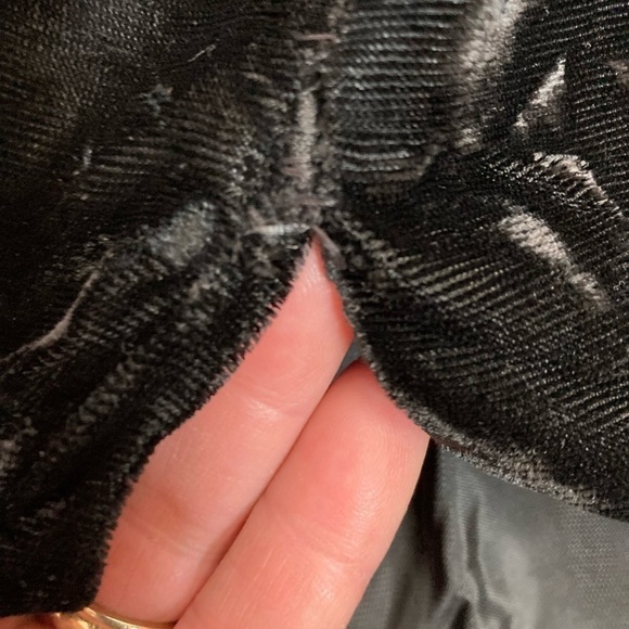 NWT Jessica McClintock Gunne Sax Vintage Black Velvet Spaghetti Strap Dress - Picture 13 of 16